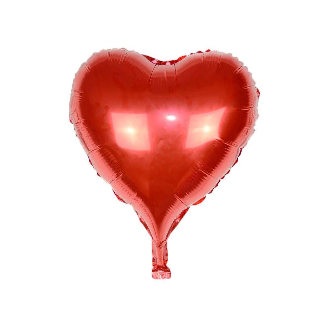 Globo Metálico Corazón Rojo Brillante Tamaño 9 –