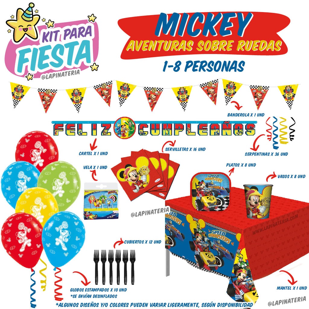 Letrero Feliz Cumpleaños Mickey Mouse - Artículos Para Fiestas