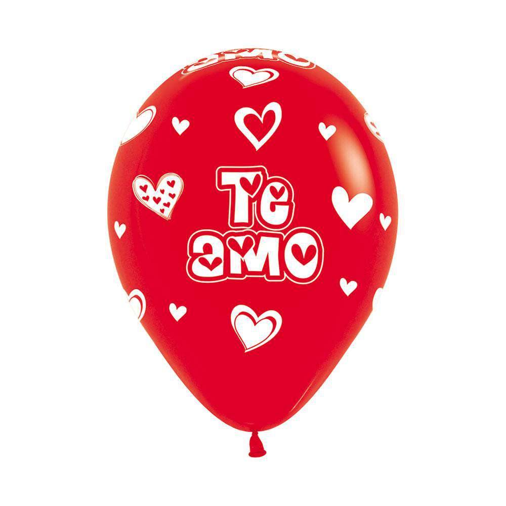 Globo Corazon Rojo 12 x 50 Globos Sempertex — BALLOONS BOGOTA