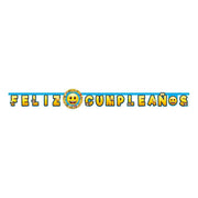 Cartel de Letras Feliz Cumpleaños de Emoji x 1 unidad
