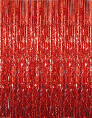 Cortina Metalizada Roja x 1 unidad