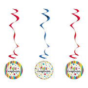 Espiral de Feliz Cumpleaños Multicolor x 3 unidades