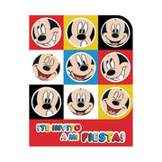 Invitación de Mickey Face Time x 8 unidades - LaPiñateria.com®