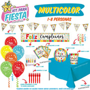 Kit de Fiesta de Cumpleaños Multicolor