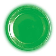 Platos grandes neón color Verde x 10 Unidades