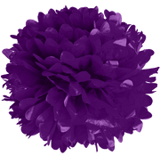 Pompones de Papel Violeta x 3 Unidades