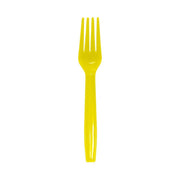 Tenedores color Amarillo x 12 Unidades
